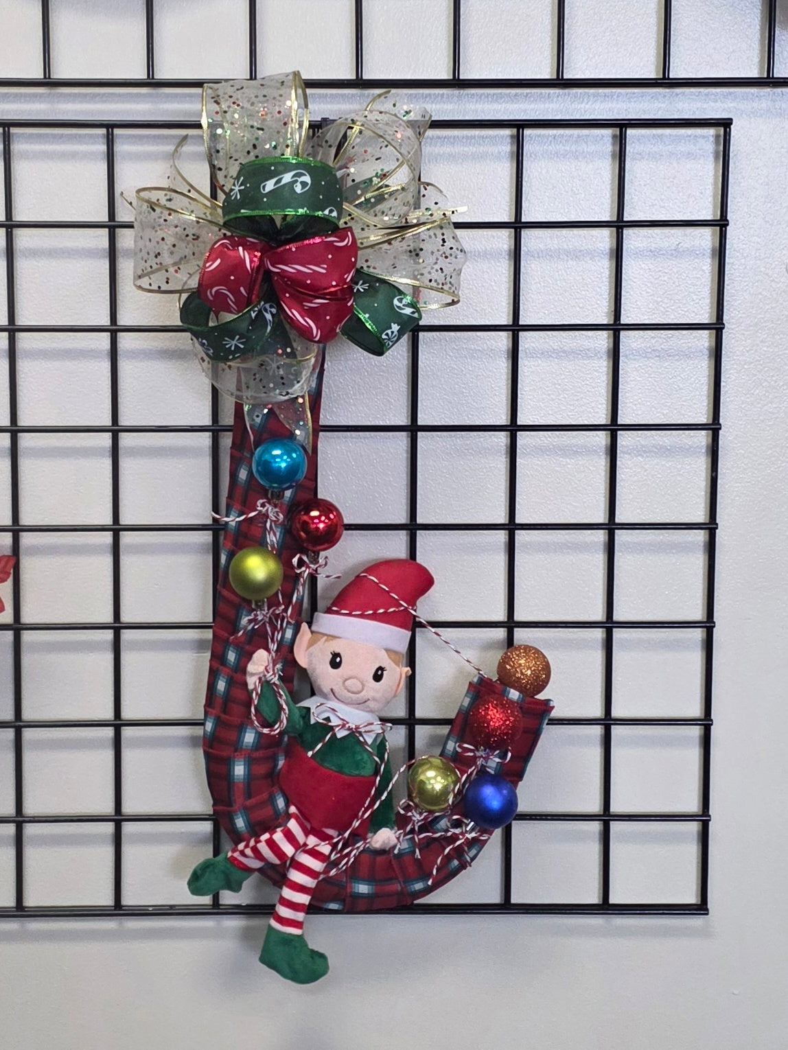 Candy Cane Elf wreath.