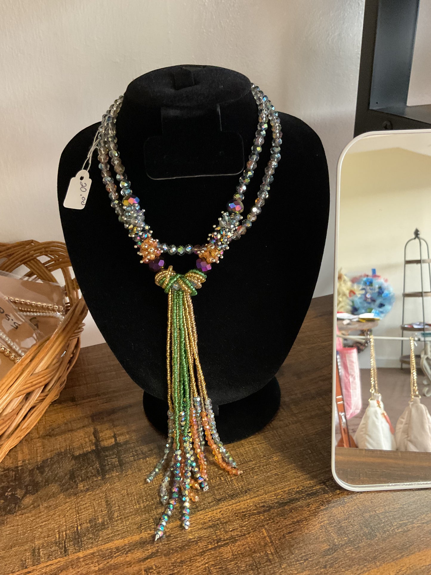 Necklaces long beaded strand