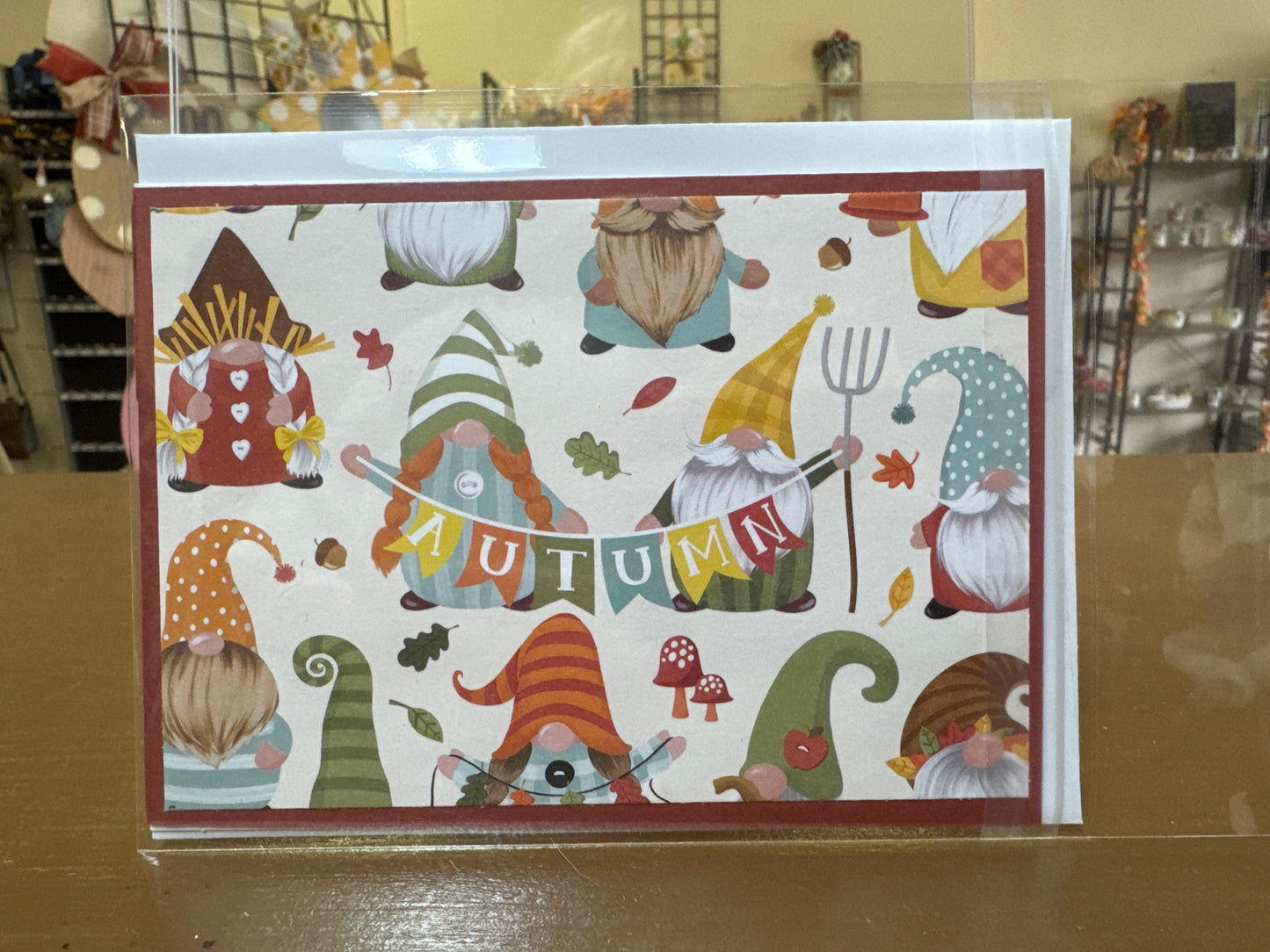 Fall greeting card-Gnomes