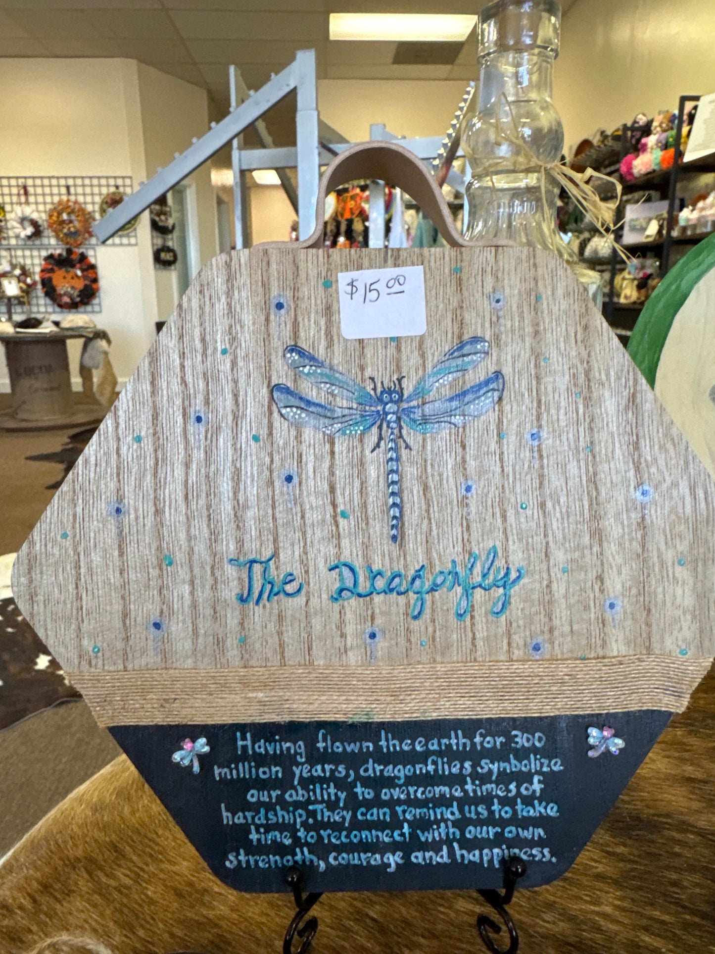 Hanging dragonfly plaque