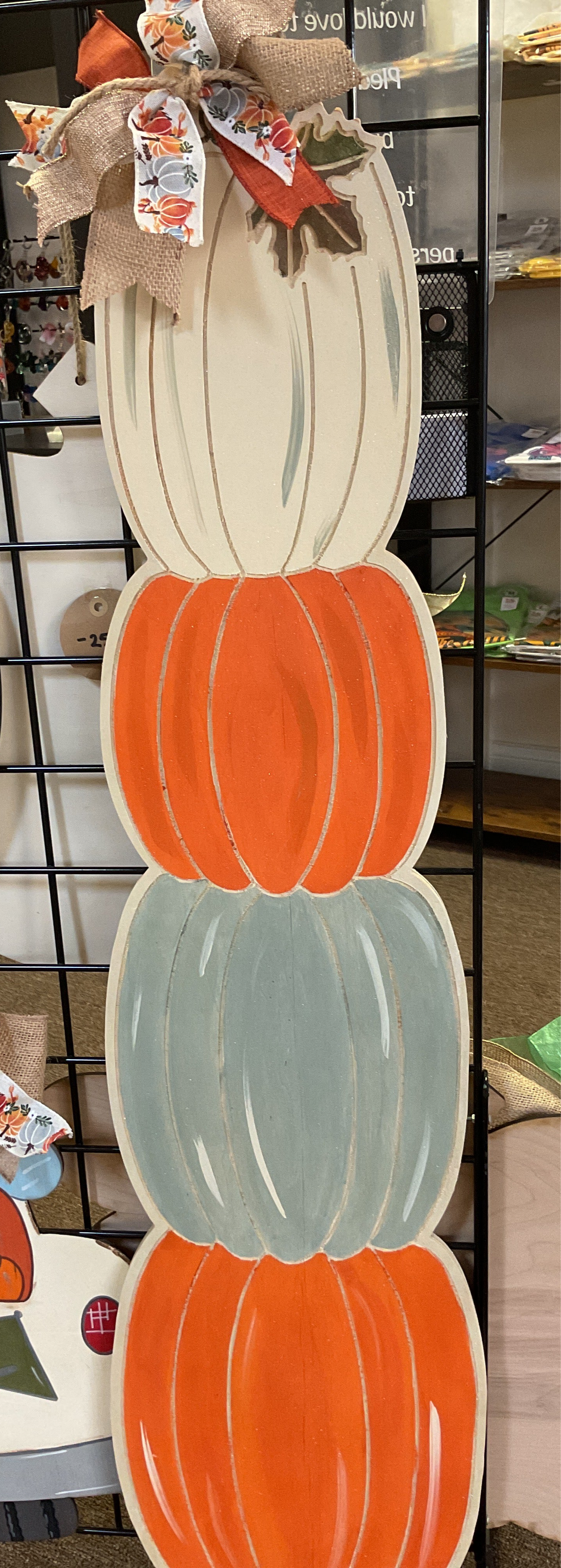 Pumpkin porch sign
