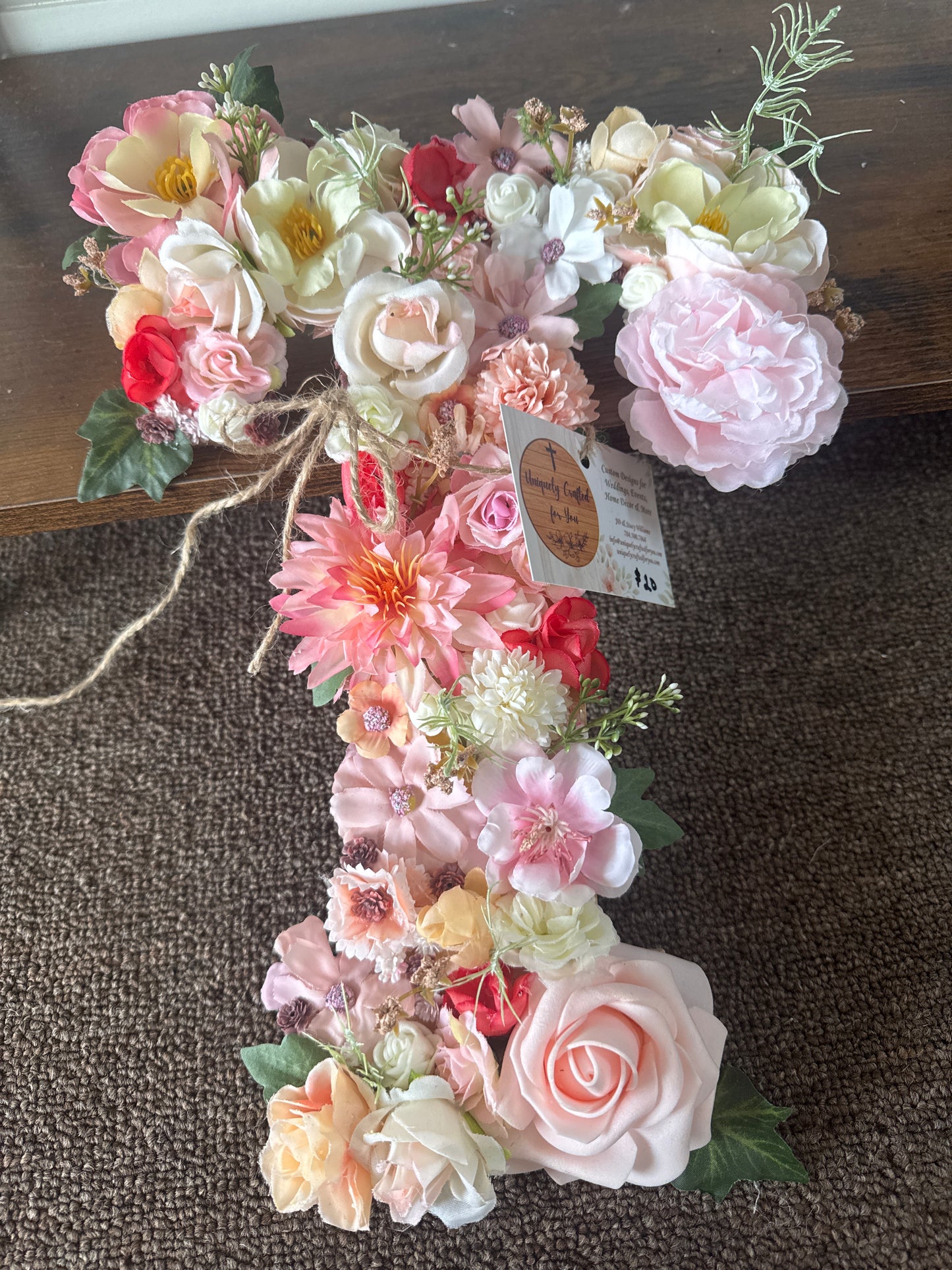 Customized letters with flowers