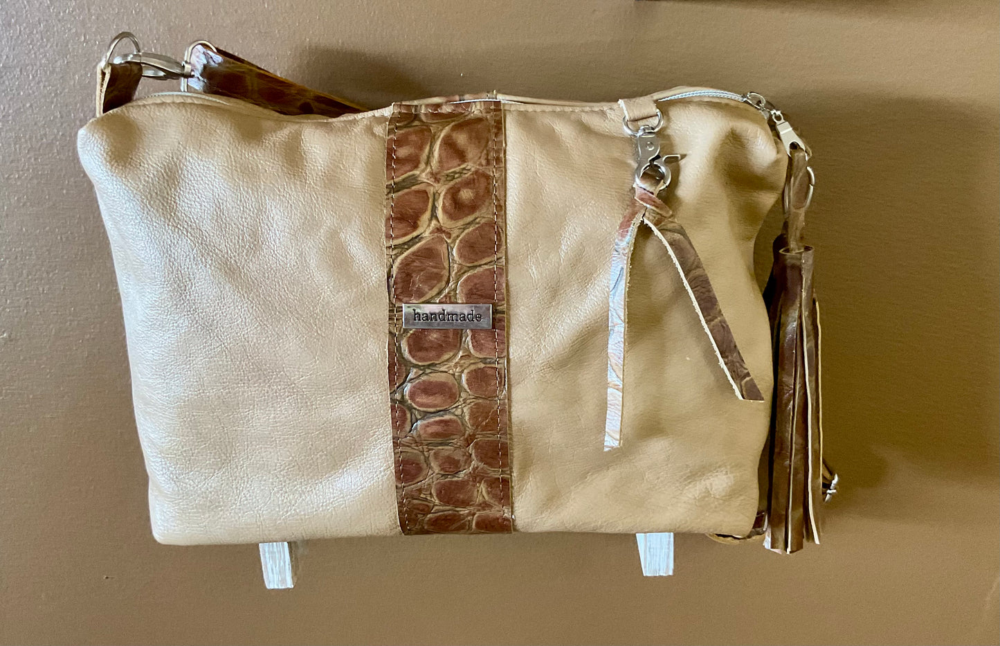 Leather “Do You” handbag