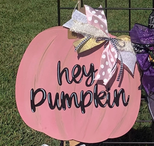 Pink pumpkin “hey”