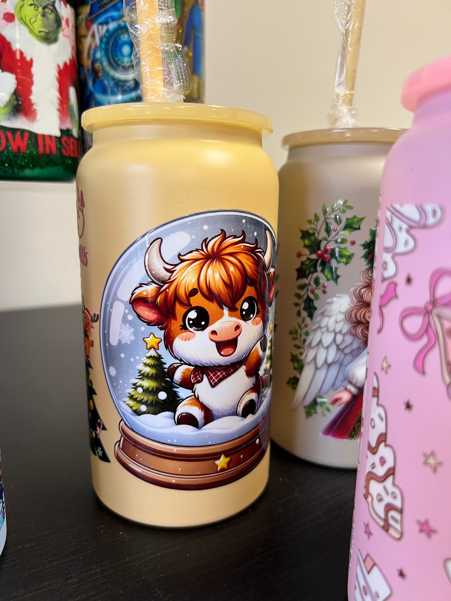 Christmas Cow Steel Tumbler