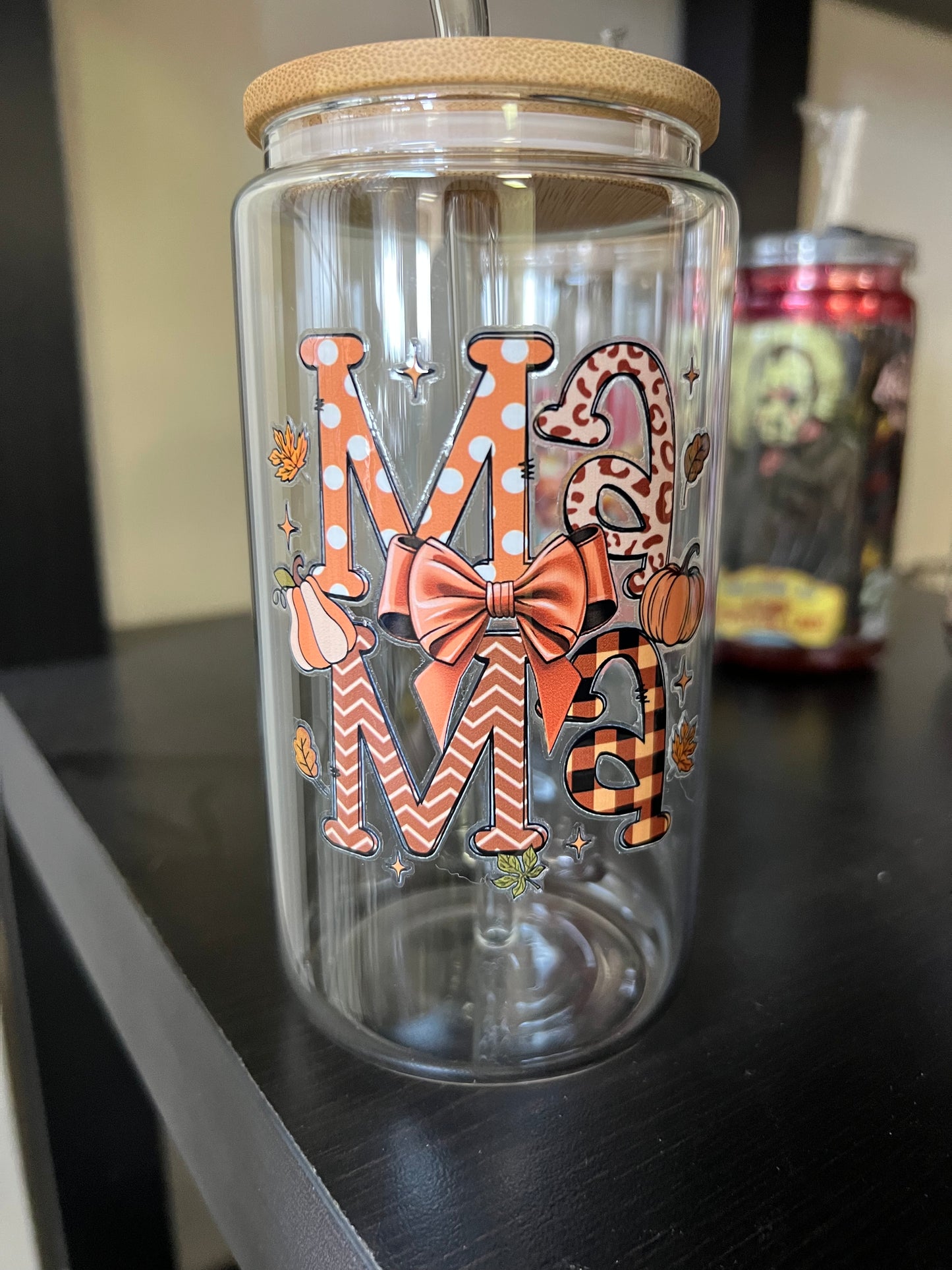 Mama glass cup