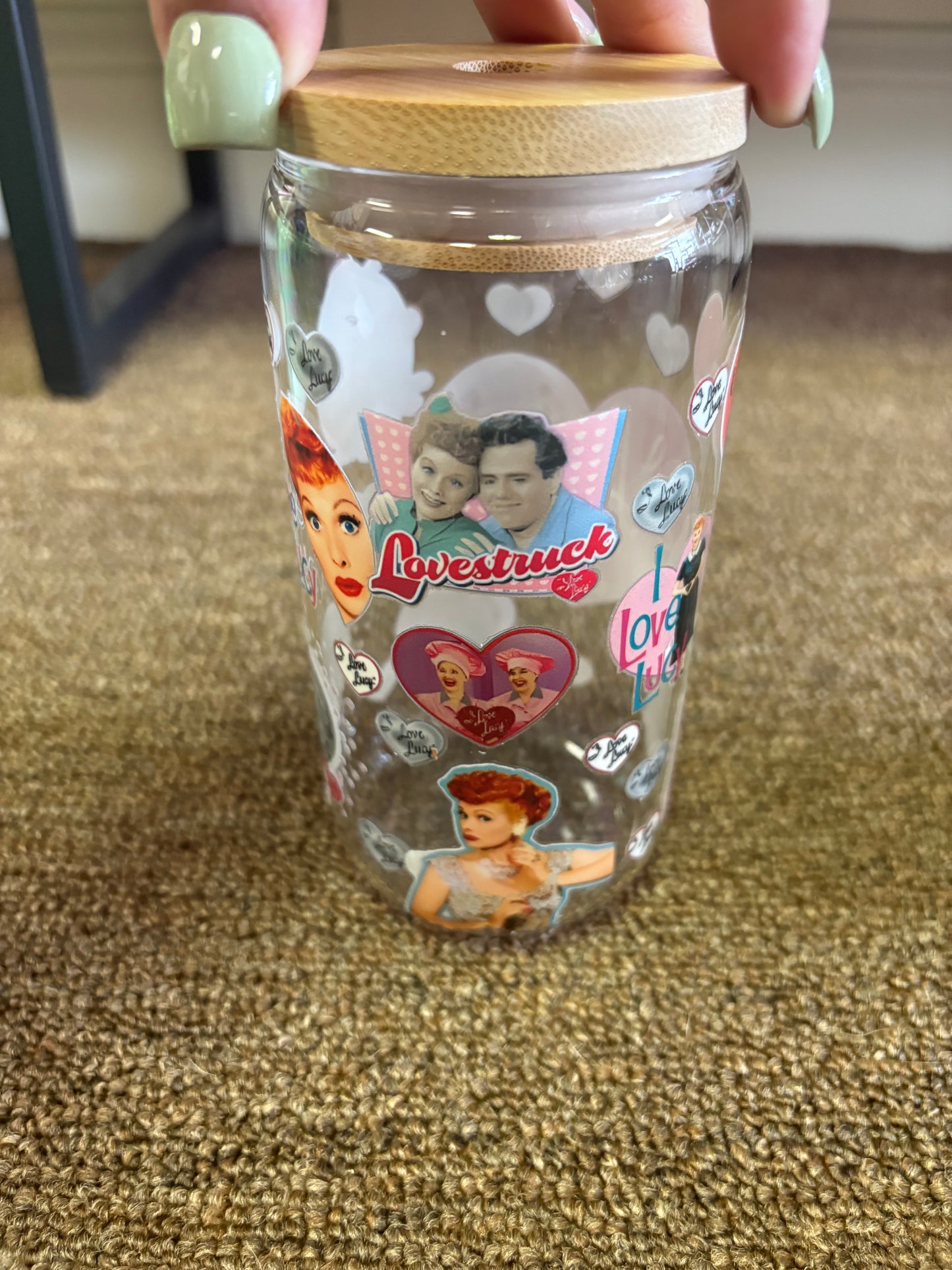 I love Lucy glass cup