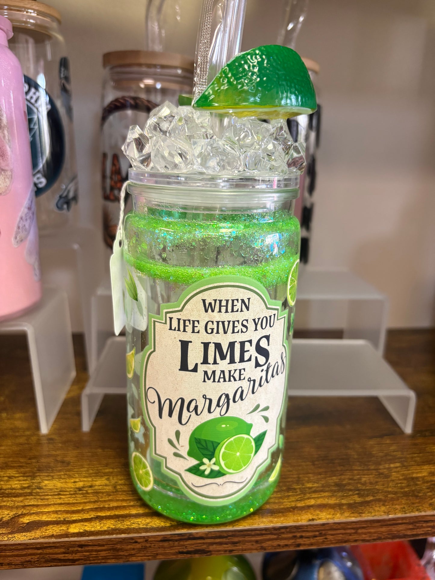Margarita snow glow globe tumbler