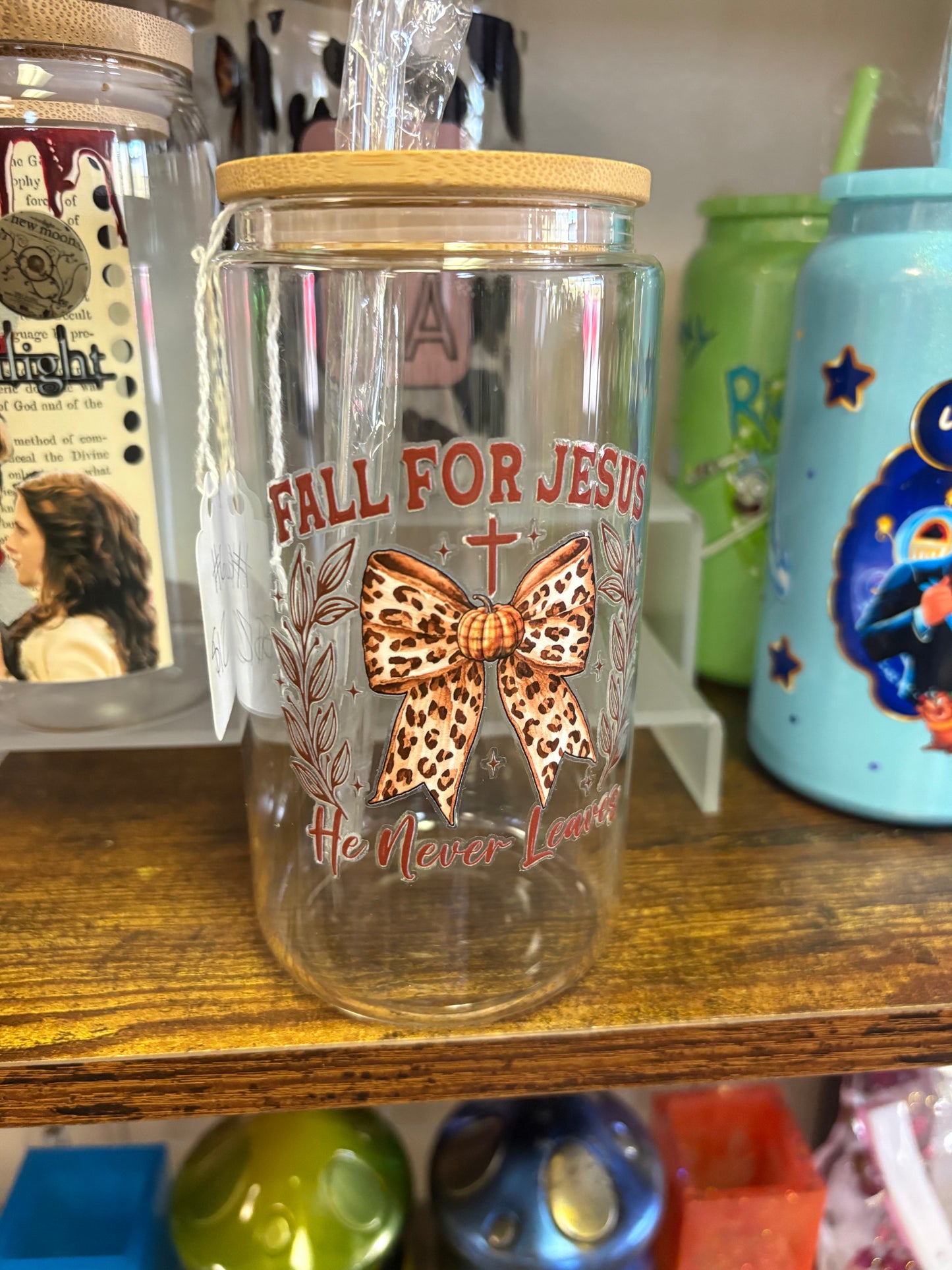 Fall for Jesus glass cups