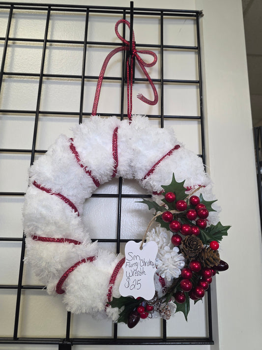 Sm fuzzy Christmas wreath
