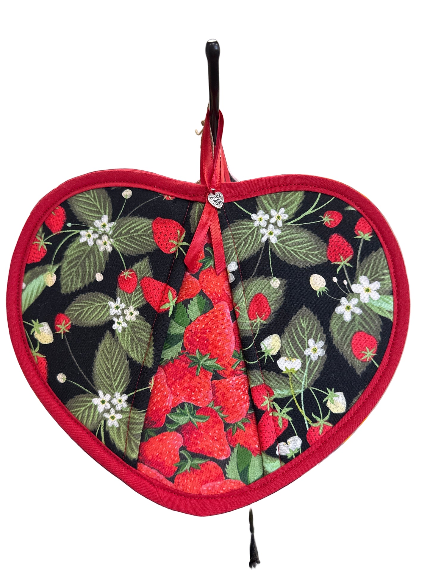Set of Two Heart Shaped Potholders
