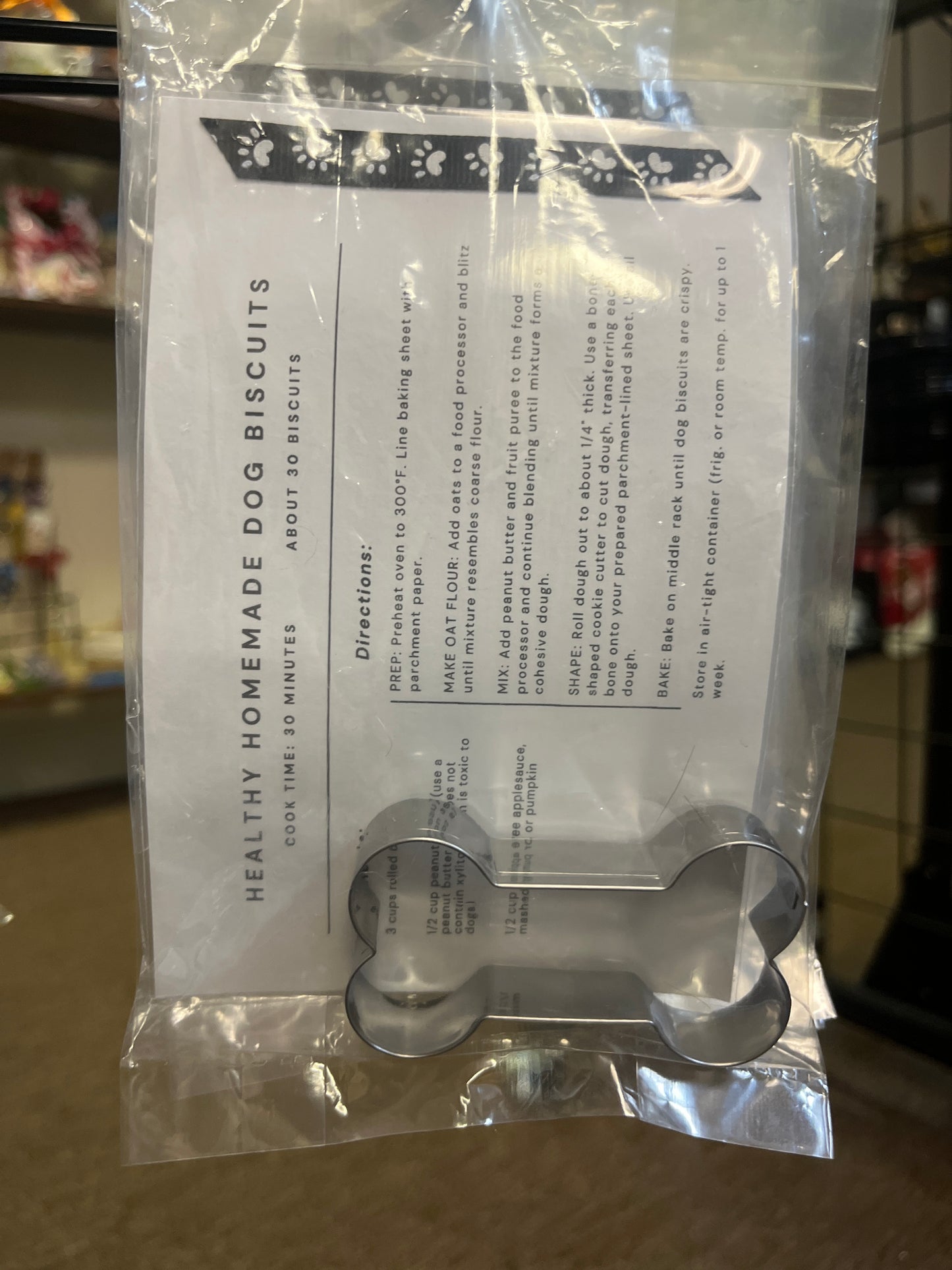 Dog Biscuit recipe with Cutter