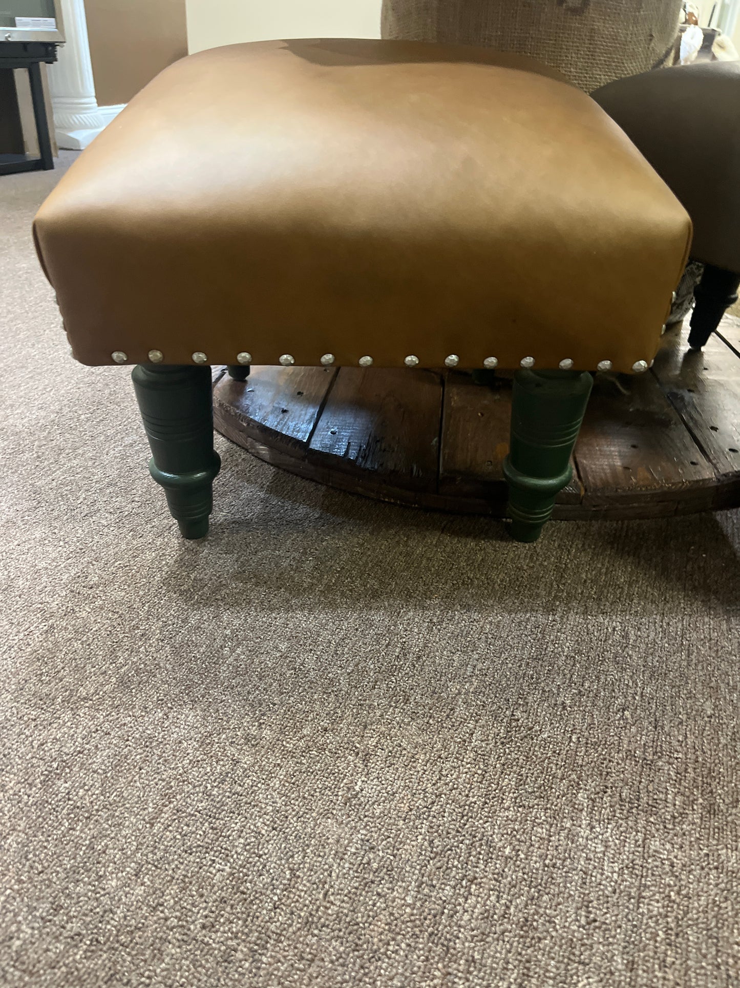 Leather foot stools