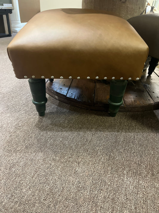 Leather foot stools