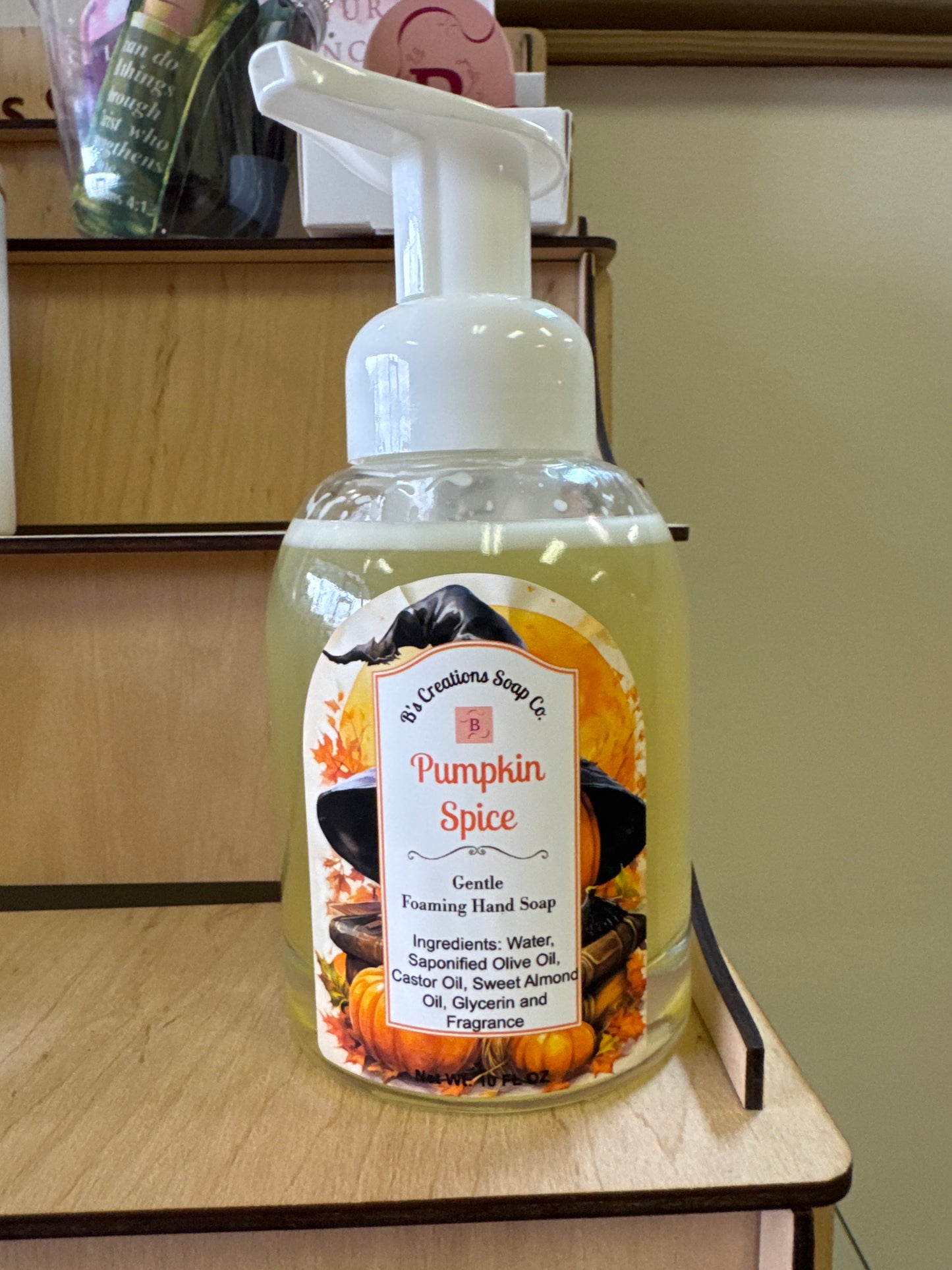 All natural foaming hand soaps