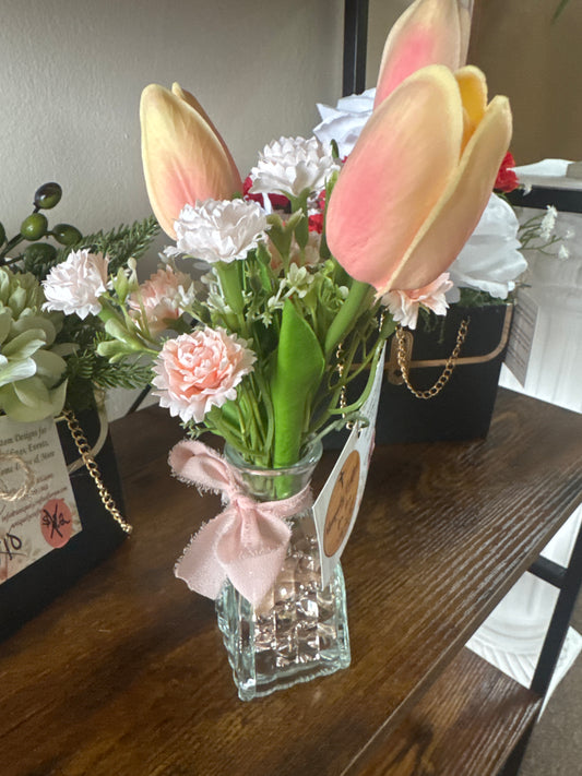 Tulip in Glass Vase