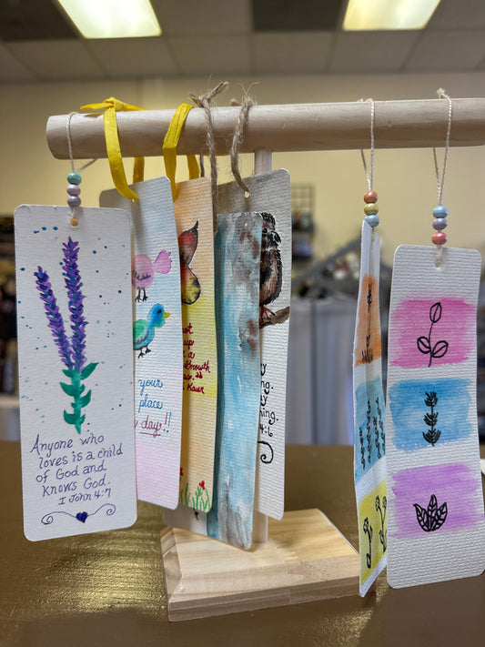 Watercolor bookmarks