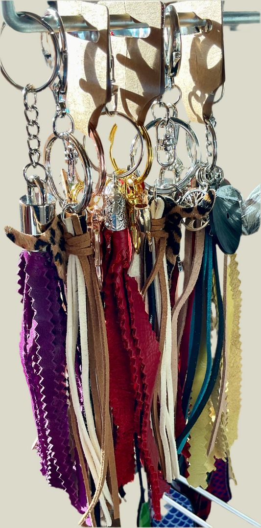 Leather Tassel keychain