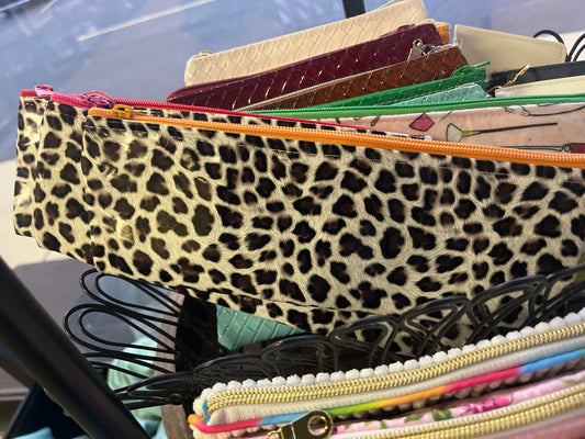 Leopard print pencil bags