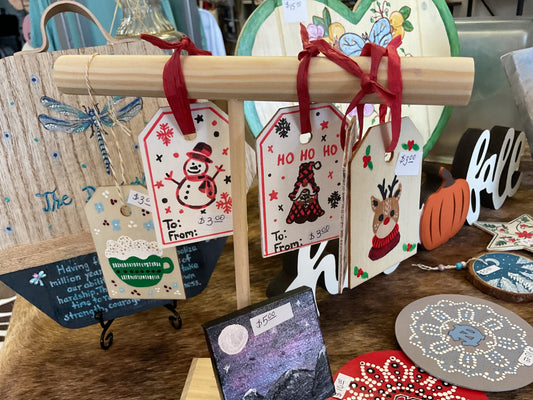 Wooden Christmas tags