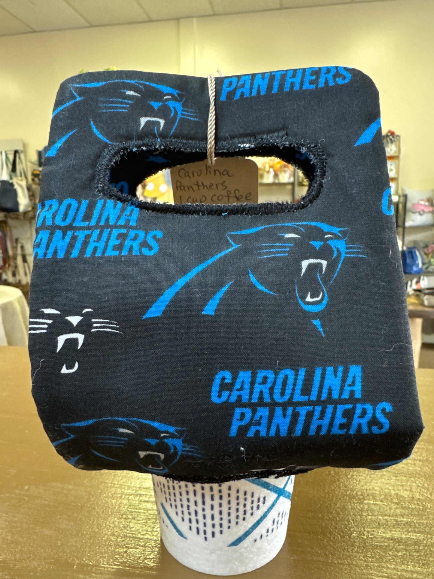 Panthers,NC Tar Heels, and Clemson coffee cup holder-single cup