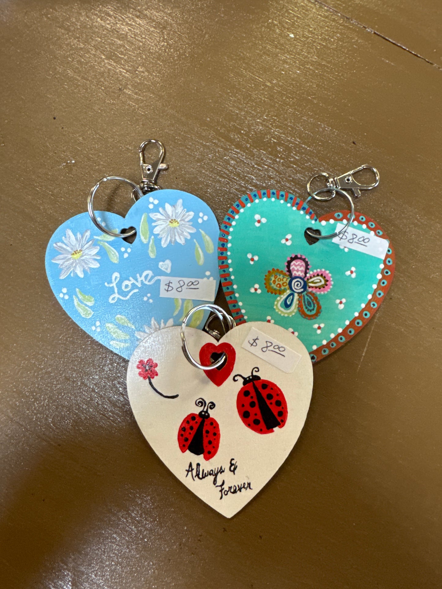 Heart keychains