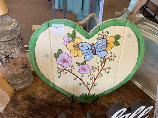 Hanging heart plaque
