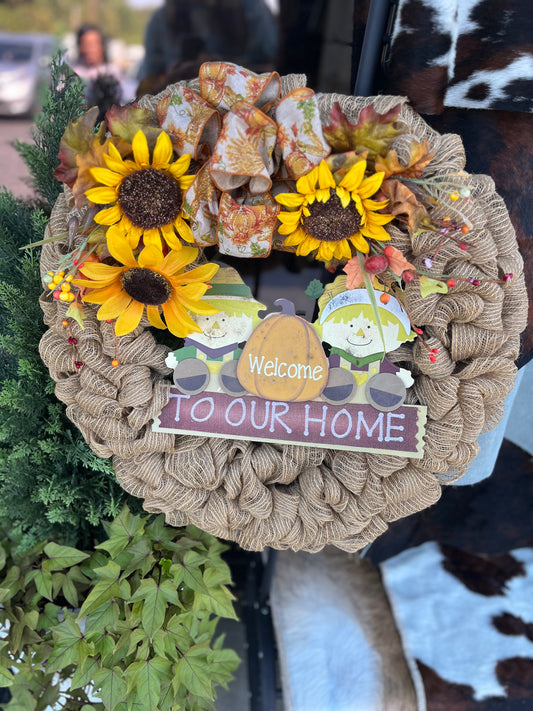 Burlap Fall wreath