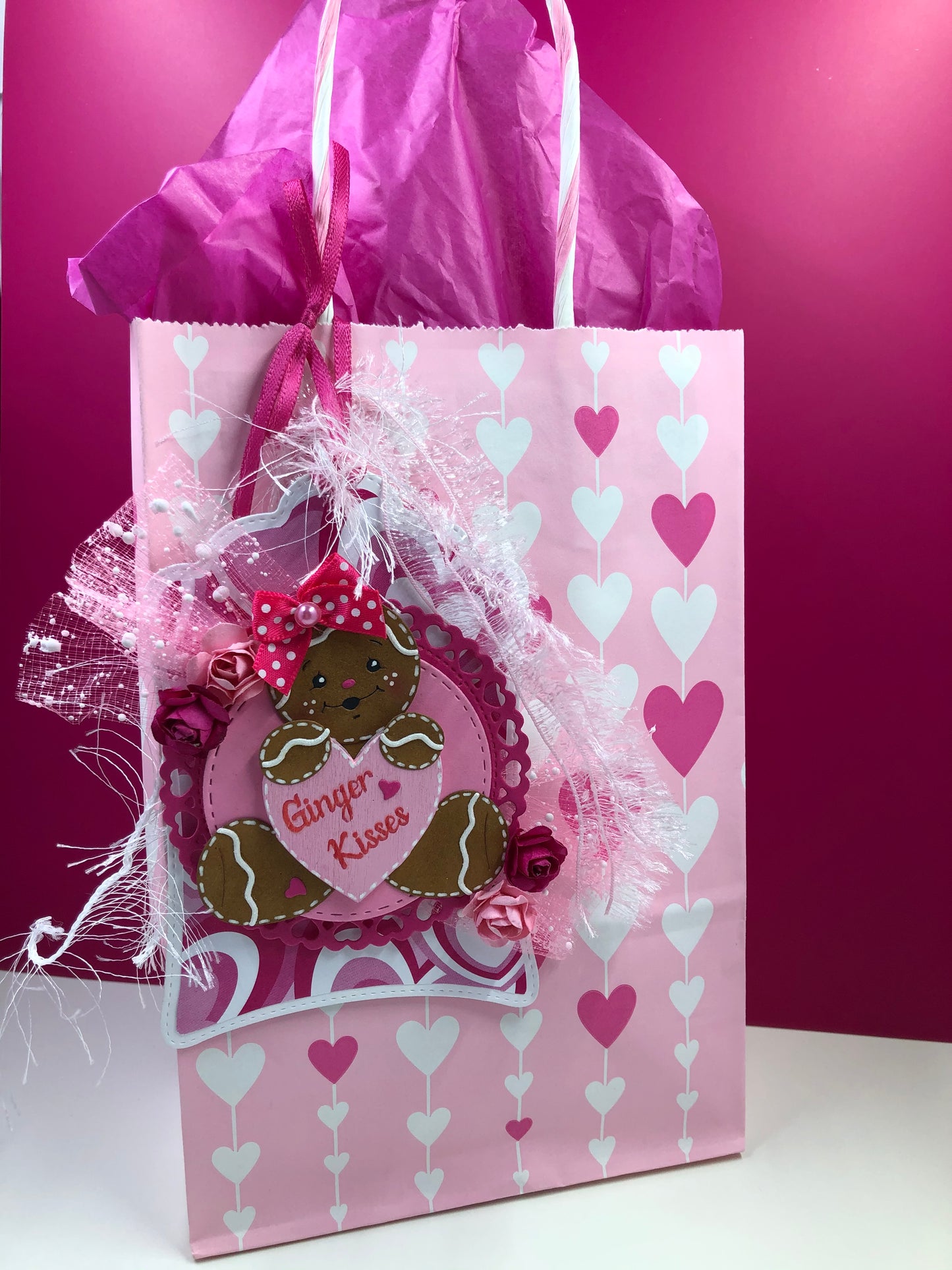 Valentine gift bag with tag