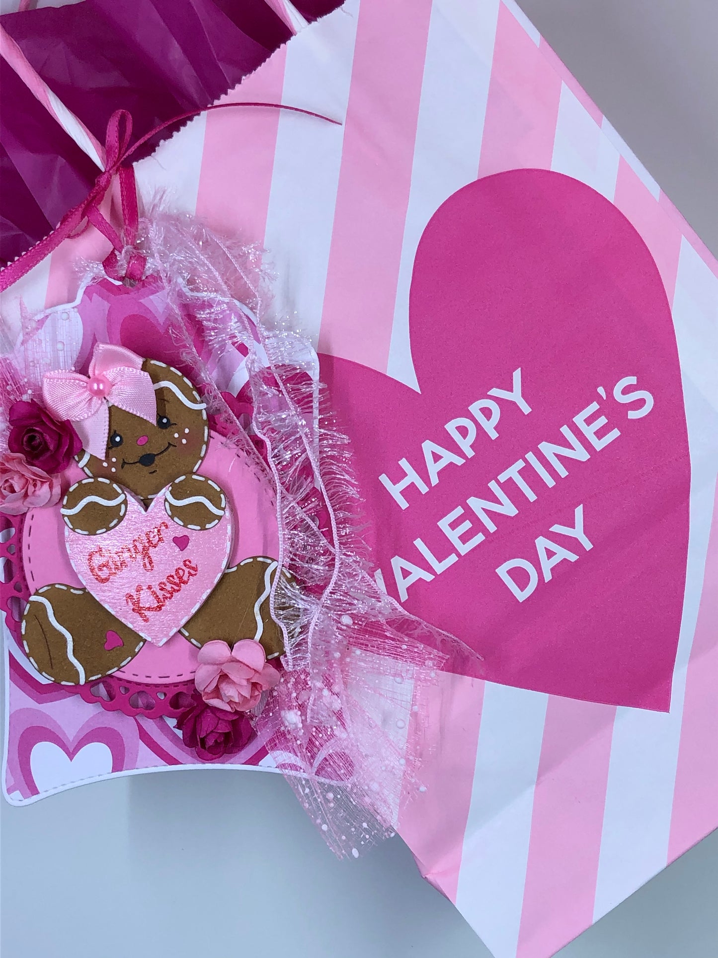 Valentine gift bag with tag