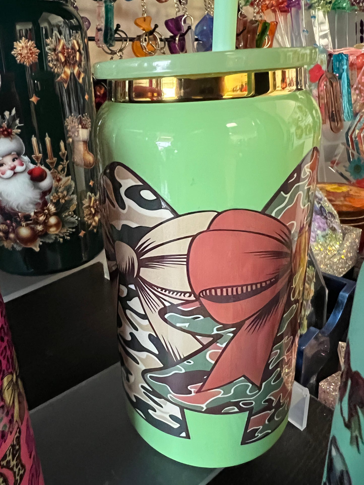 Camo Christmas Trees Steel Tumbler