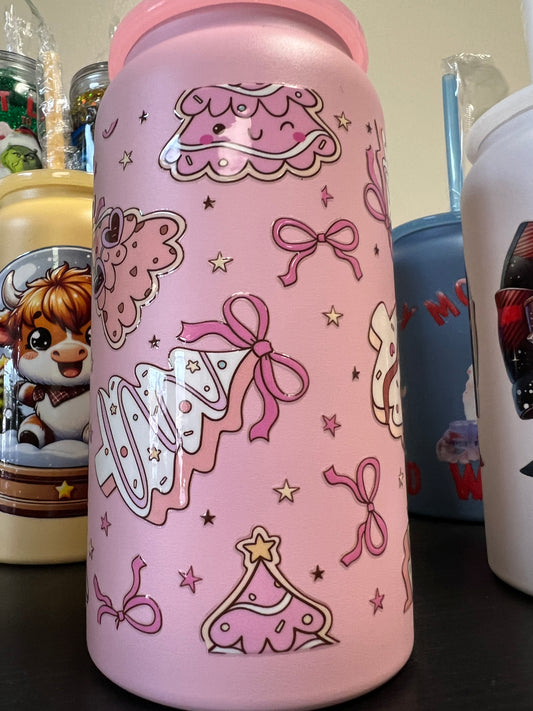 Christmas tree and bows Steel Tumbler