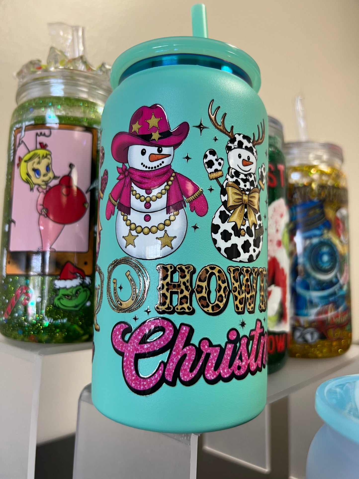 Howdy Christmas Snowmen Steel Tumbler