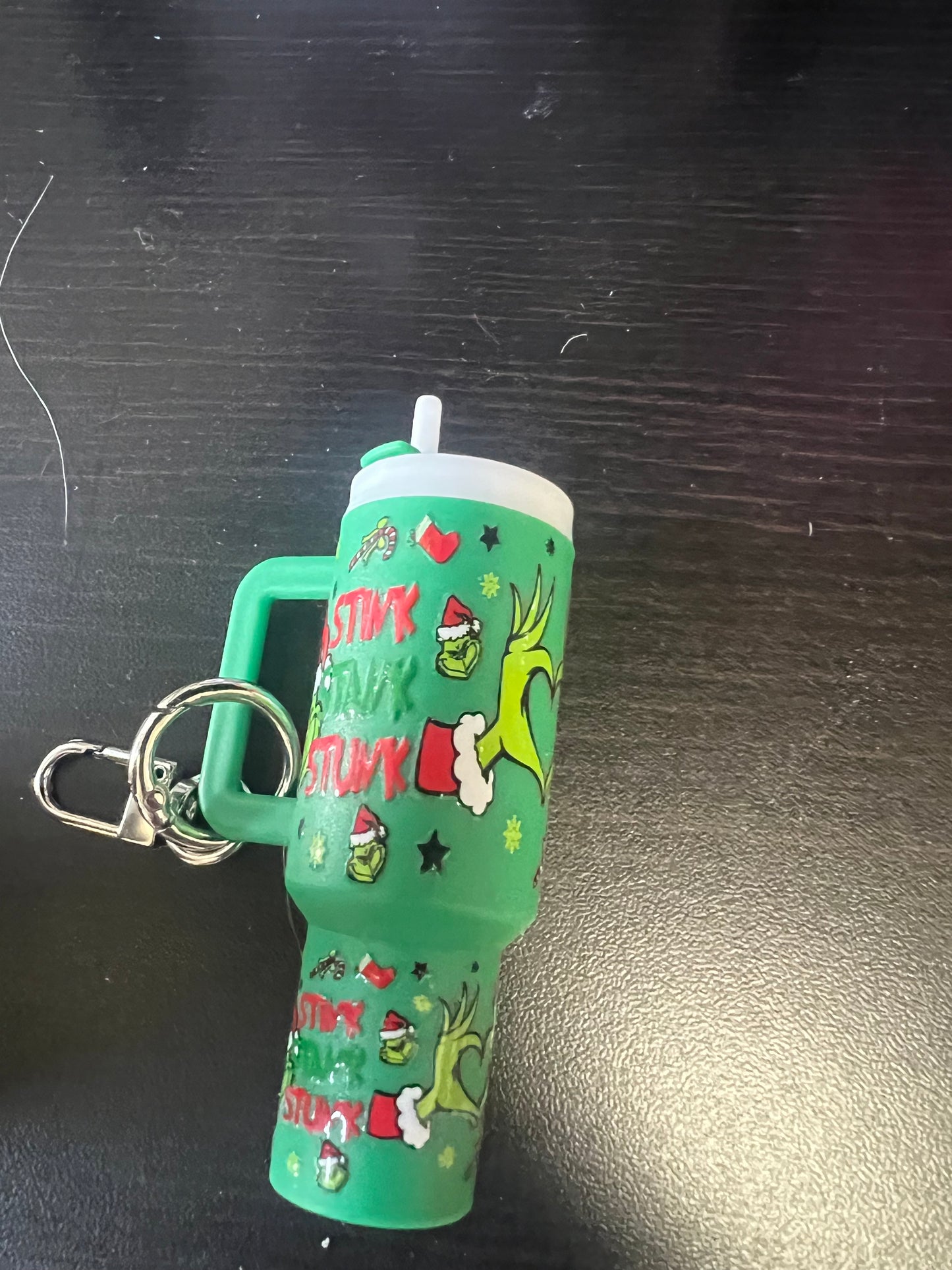 Grinch hands keychain