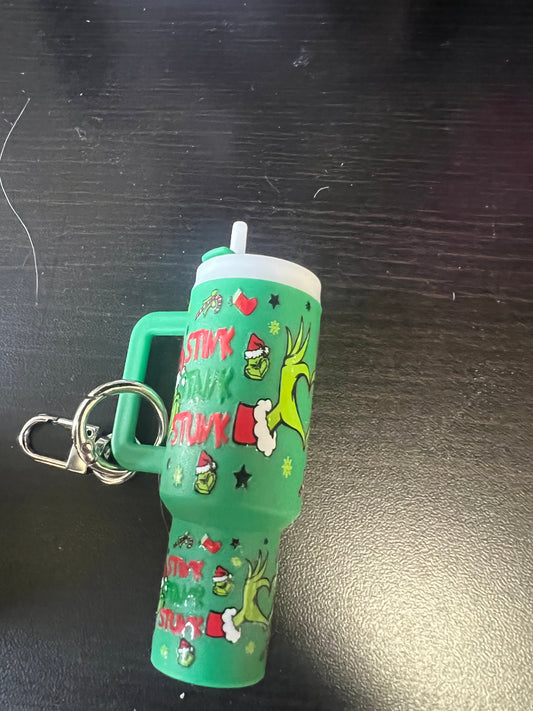 Grinch hands keychain