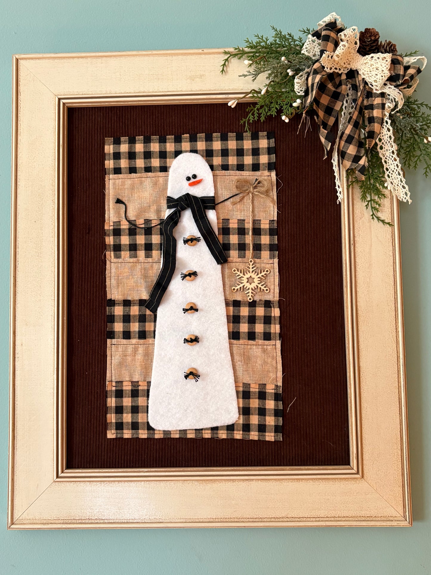 Farmhouse snowman