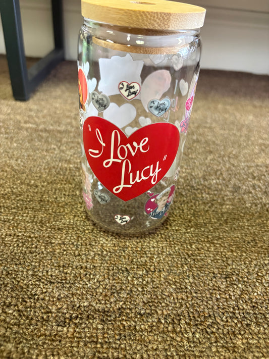 I love Lucy glass cup