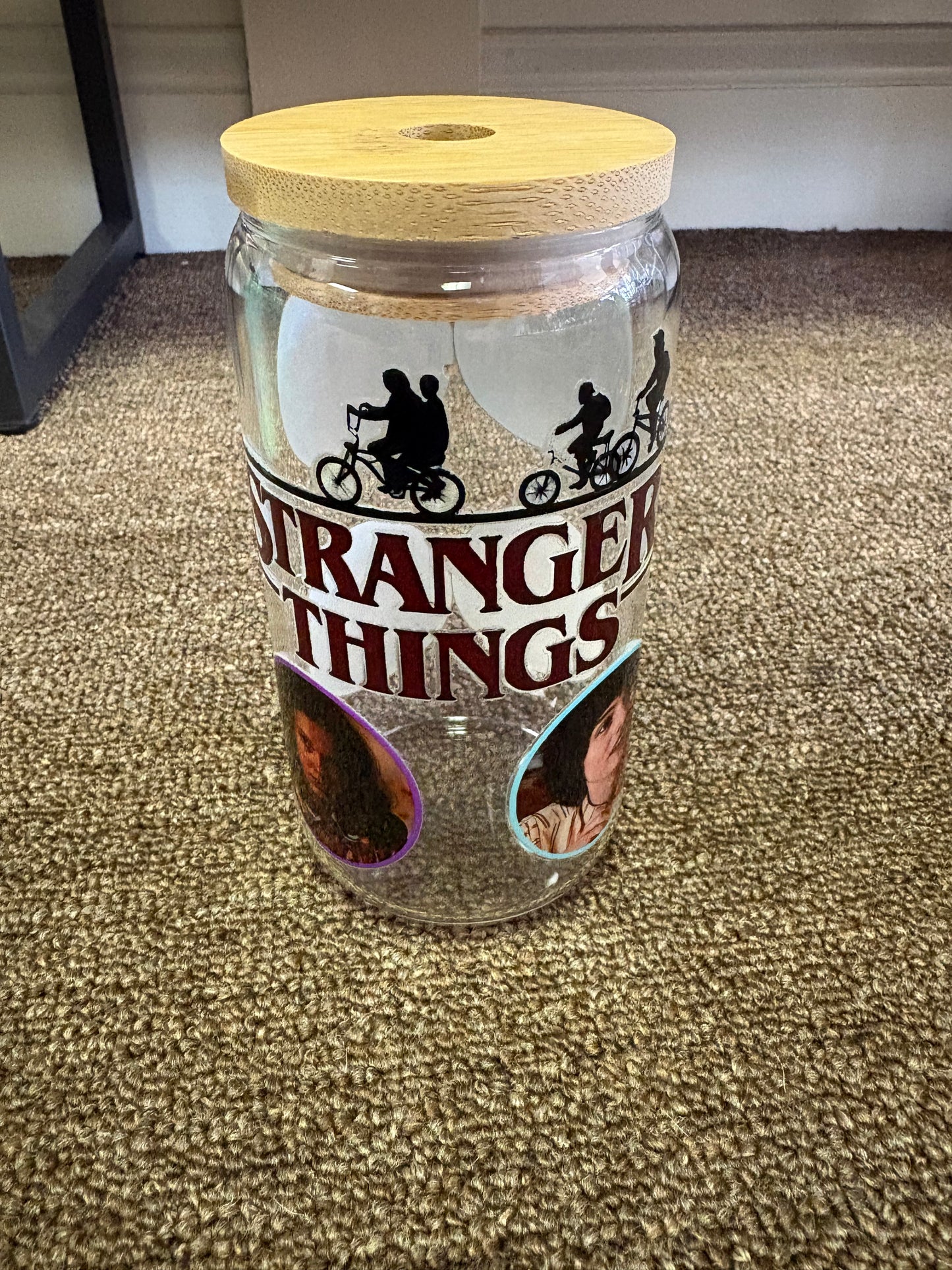 Stranger things glass cup