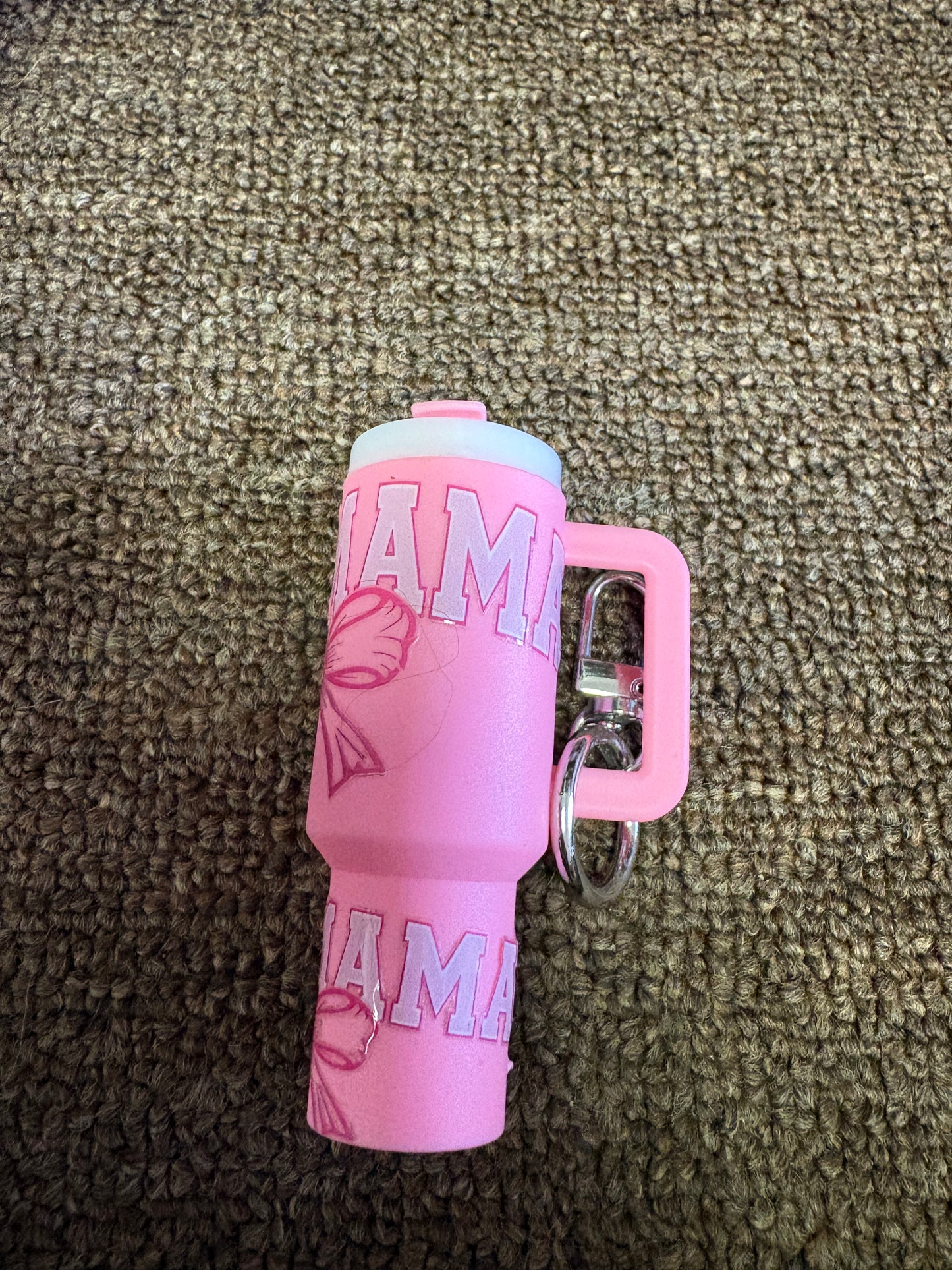 Girl mama keychain pink