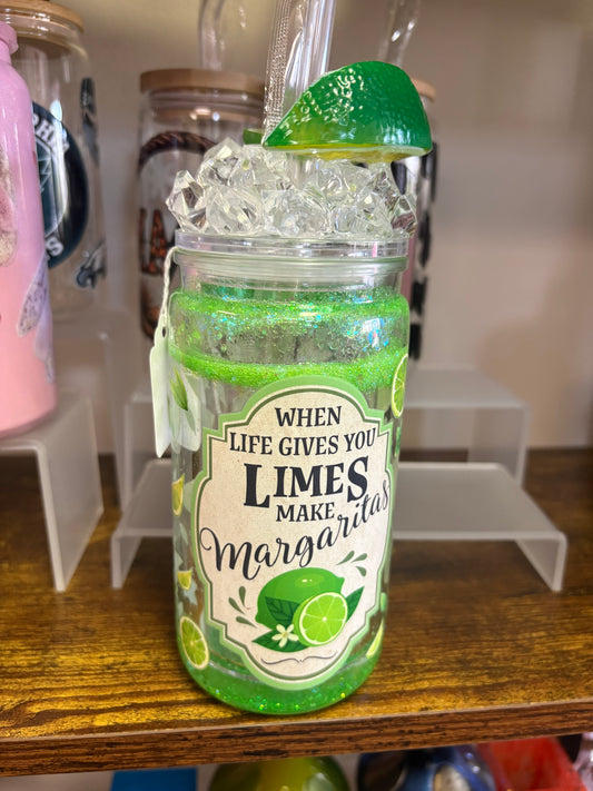 Margarita snow glow globe tumbler