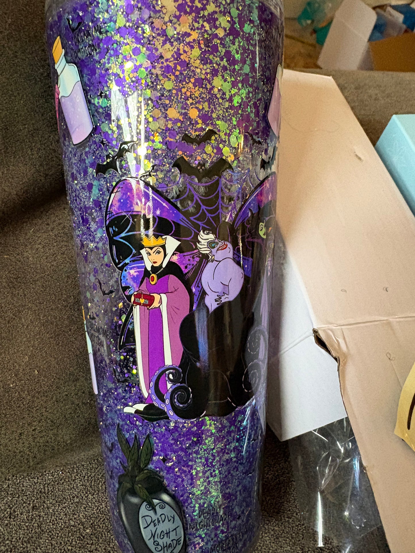 Disney villains snowglobe tumbler