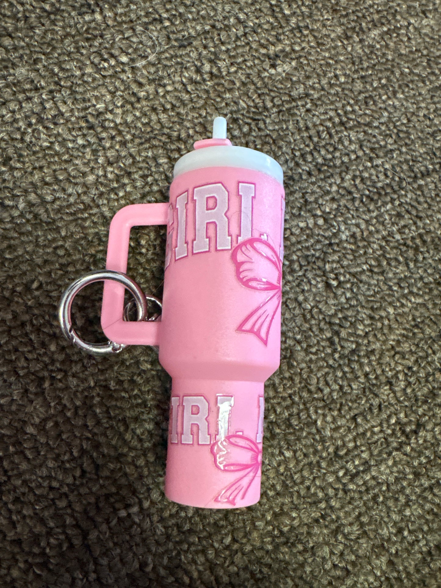Girl mama keychain pink