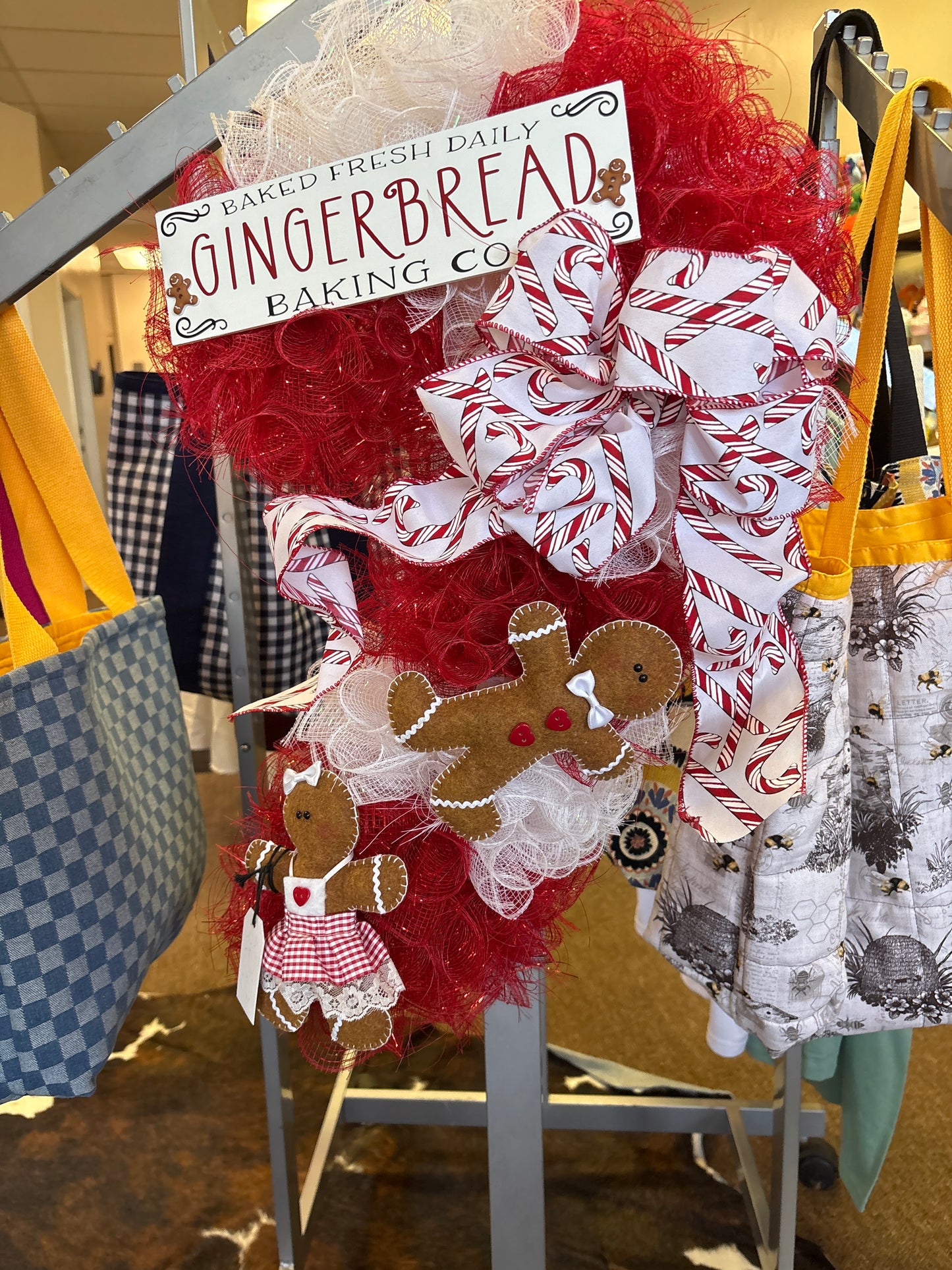 Gingerbread Candy Cane Wreath