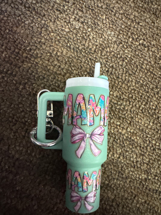 Mama keychain green
