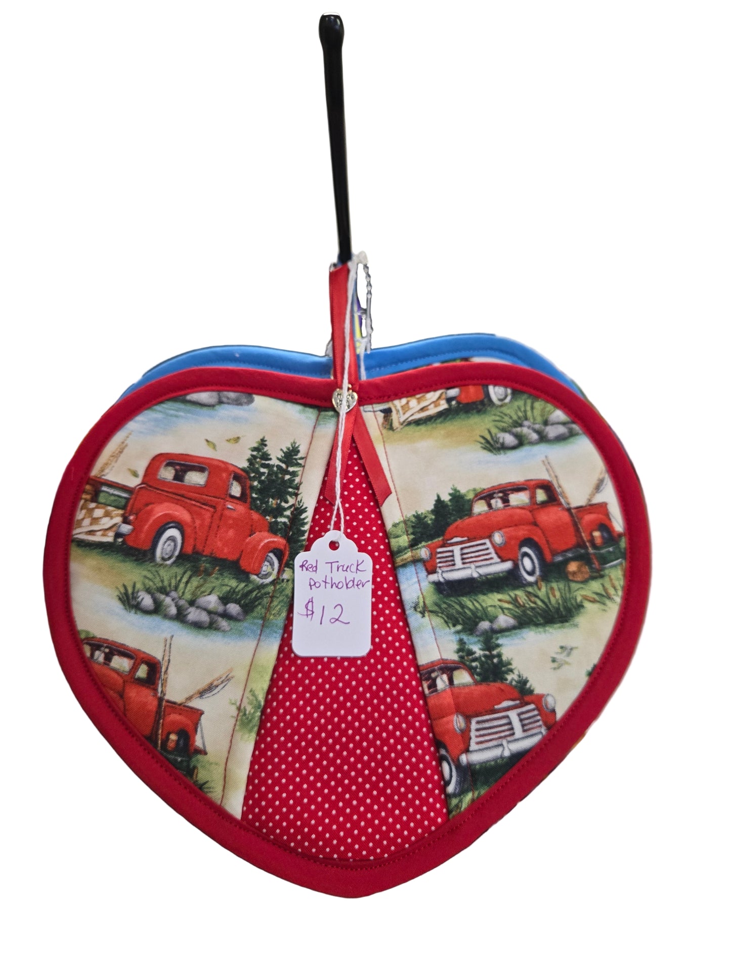 Set of Two Heart Shaped Potholders