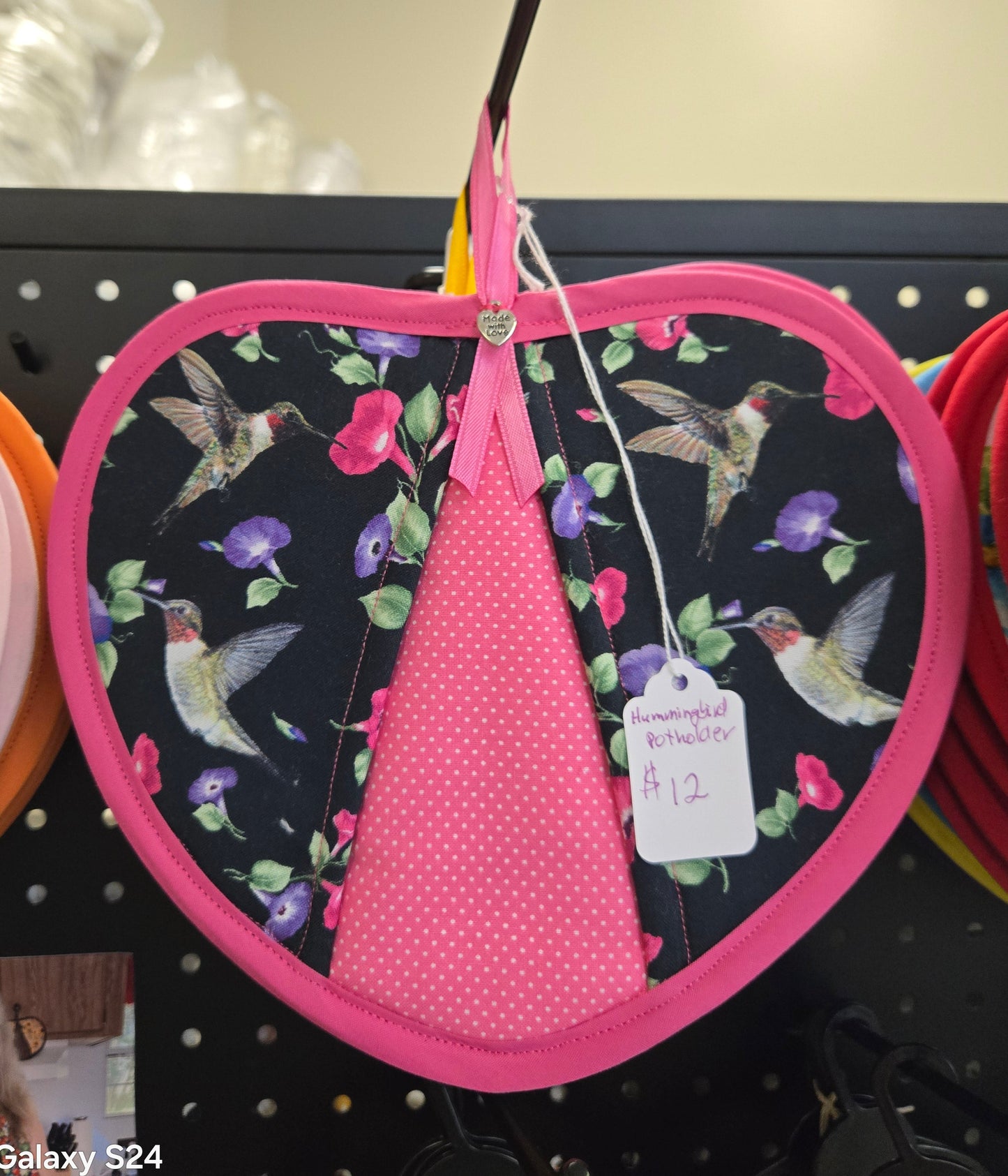 Set of Two Heart Shaped Potholders