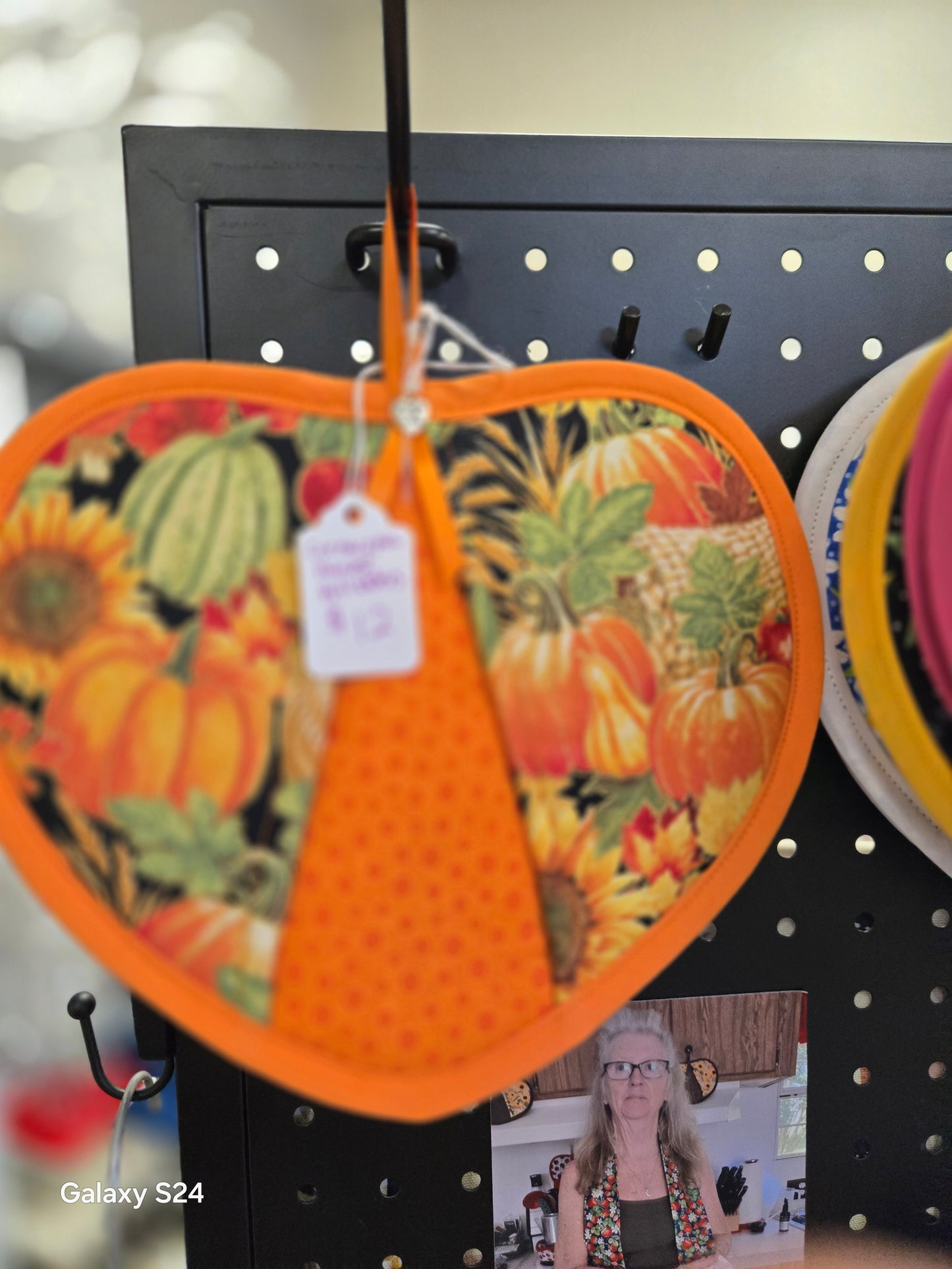 Set of Two Heart Shaped Potholders