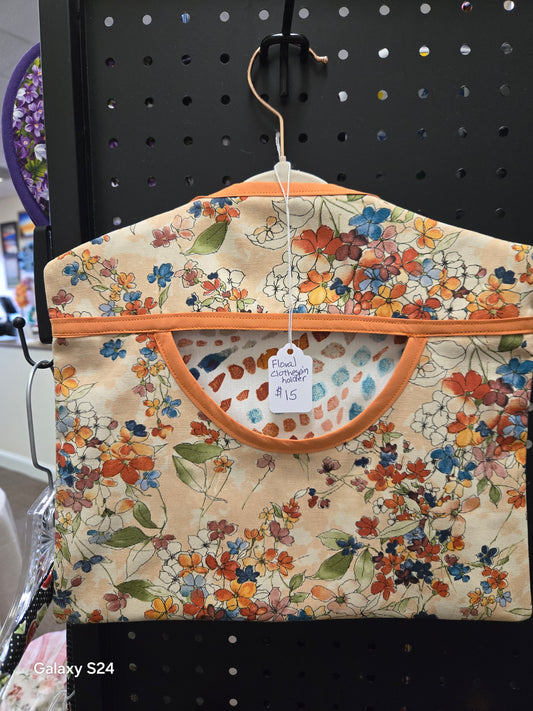 Brown Floral, Multifloral,Mushroom Clothes Pin Holders