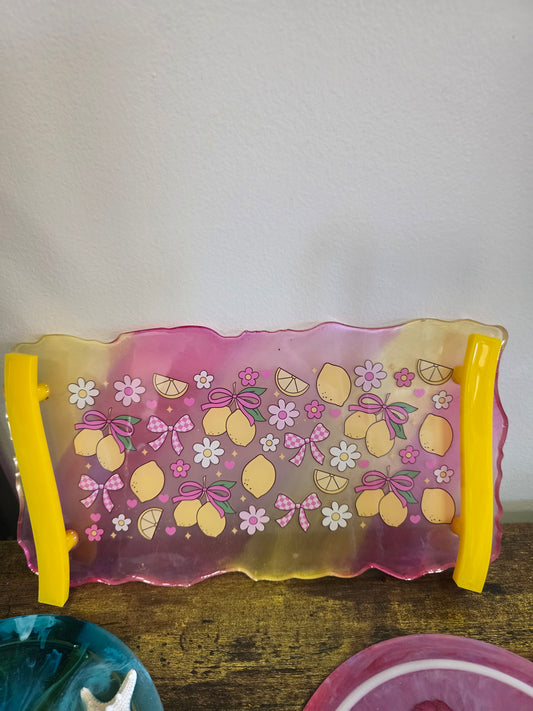 Resin serving trays
