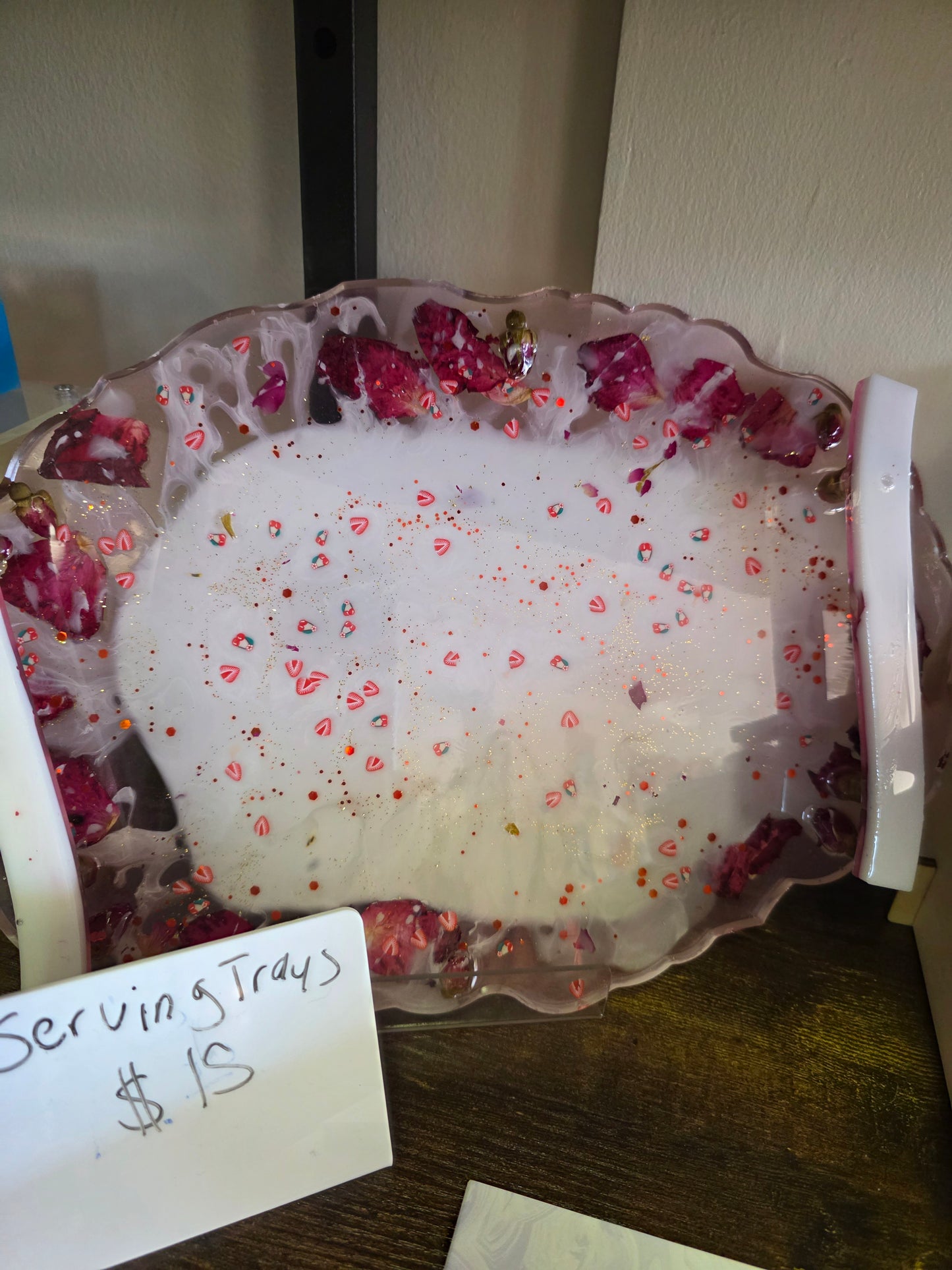Resin serving trays